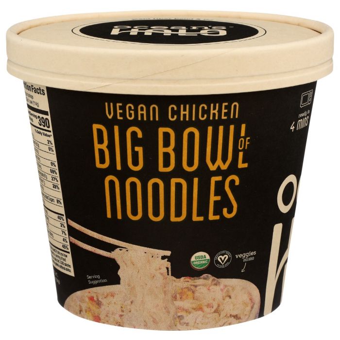 OCEANS HALO: Vegan Chicken Big Bowl Noodles, 4.02 oz