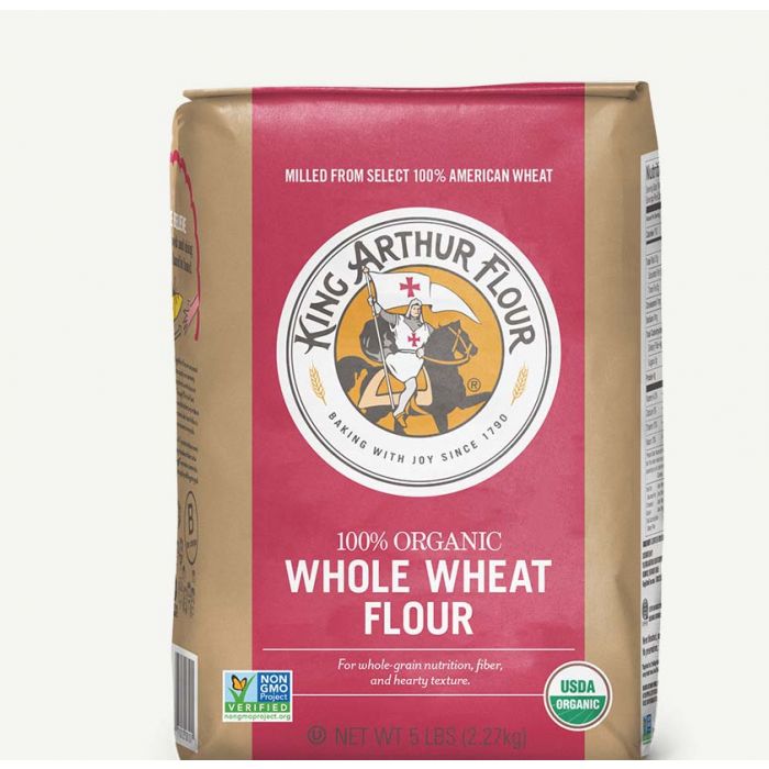 KING ARTHUR: 100% Organic Whole Wheat Flour, 5 lb