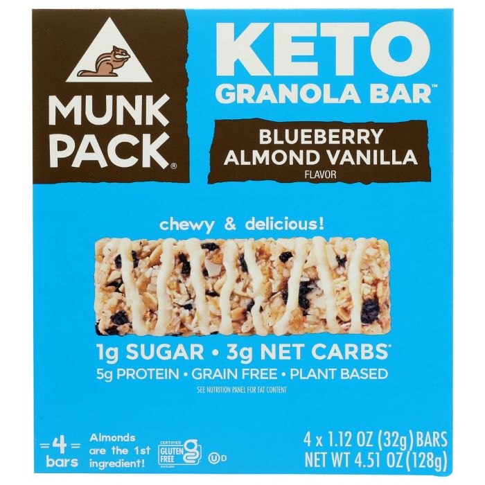 MUNK PACK: Bar Blubry Almnd Van 4Pk, 4.51 oz