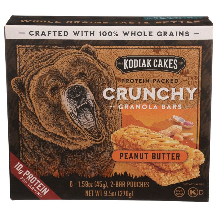 KODIAK: Peanut Butter Crunchy Granola Bars, 9.5 oz