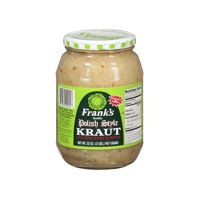 FRANKS: Polish Style Kraut, 32 oz