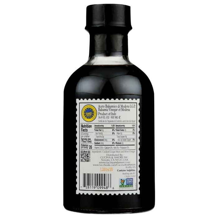 CUCINA & AMORE: Premium IGP Balsamic Vinegar, 16.9 oz