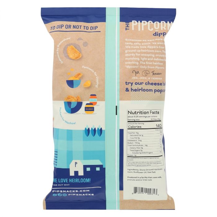 PIPCORN: Sea Salt Corn Dippers, 9.25 oz