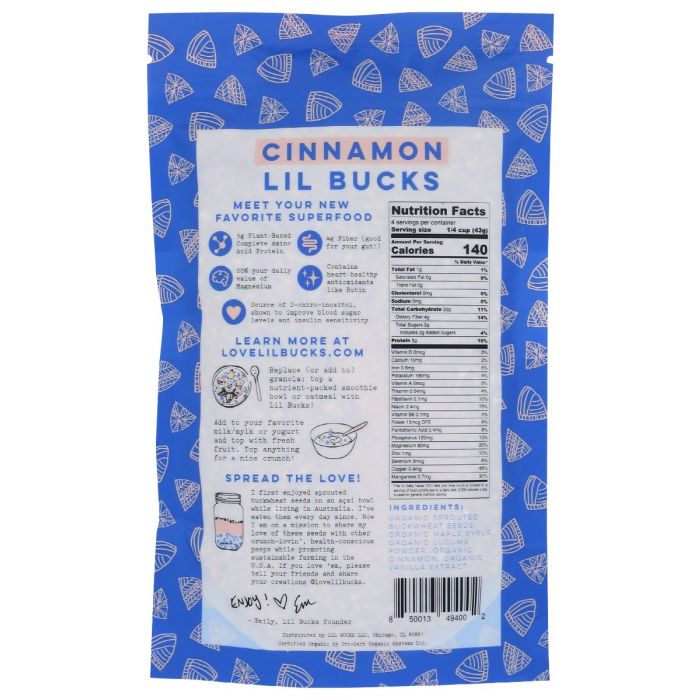 LIL BUCKS: Buckwheat Sprtd Cinnamon, 6 oz