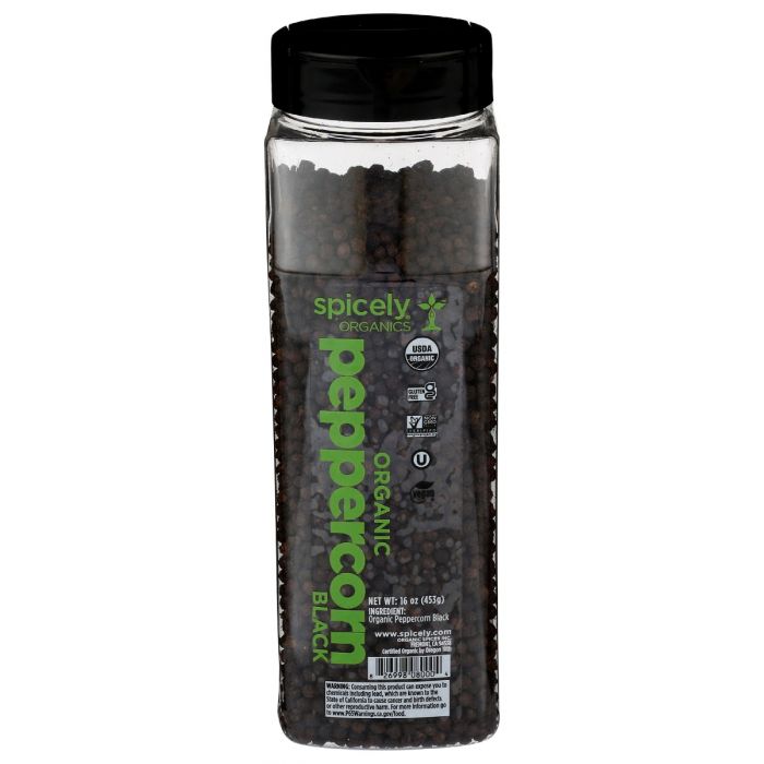 SPICELY ORGANICS: Spice Black Peppercrn Org, 16 oz