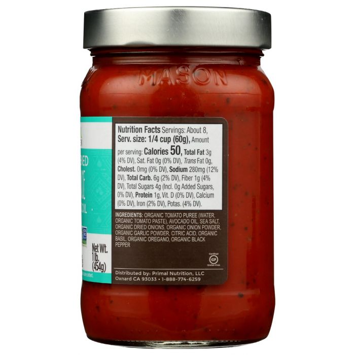 PRIMAL KITCHEN: Sauce Pizza Red Unsweetened, 1 lb