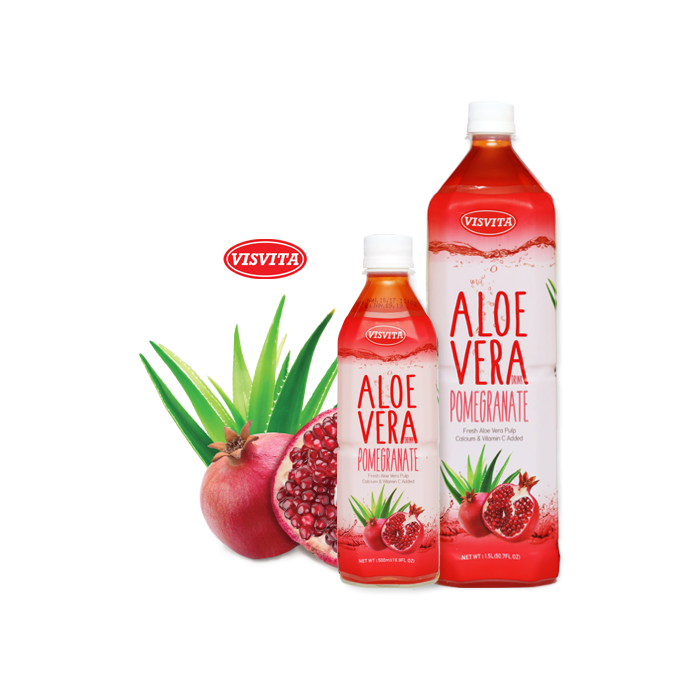 VISVITA: Drink Aloe Vera Pomegranate Flavor, 1.5 lt