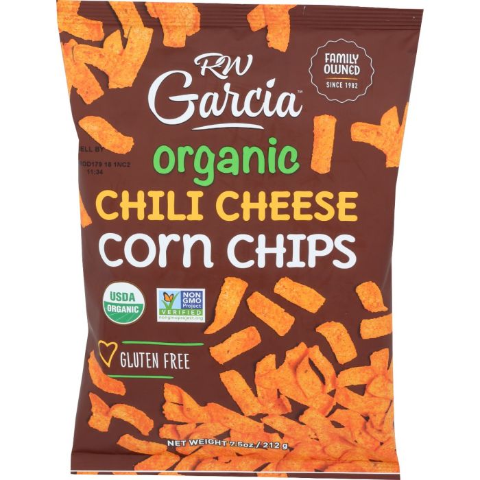 RW GARCIA: Organic Chili Cheese Corn Chips, 7.5 oz