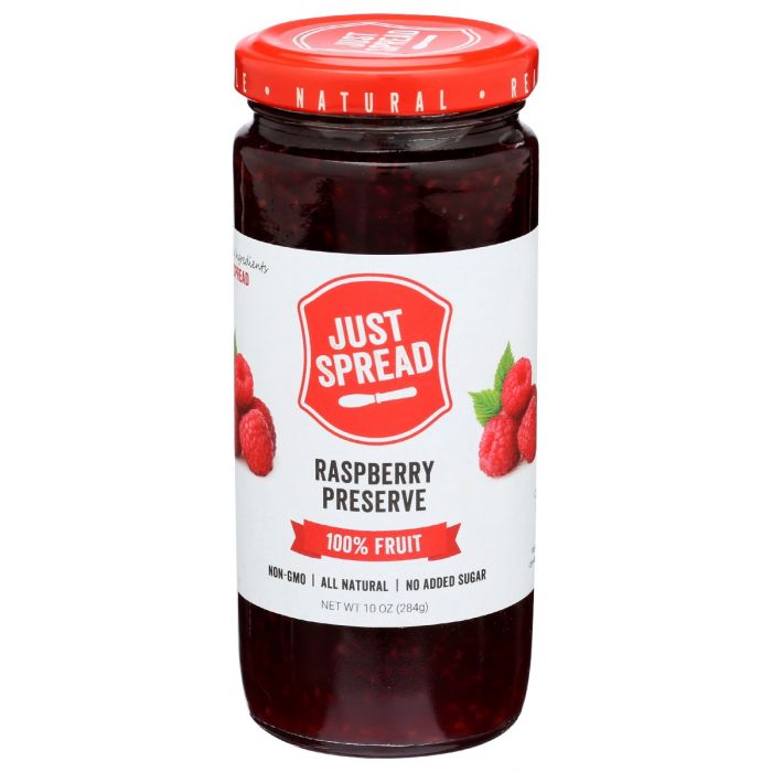 JUST SPREAD: Raspberry Fruit Preserve, 10 oz