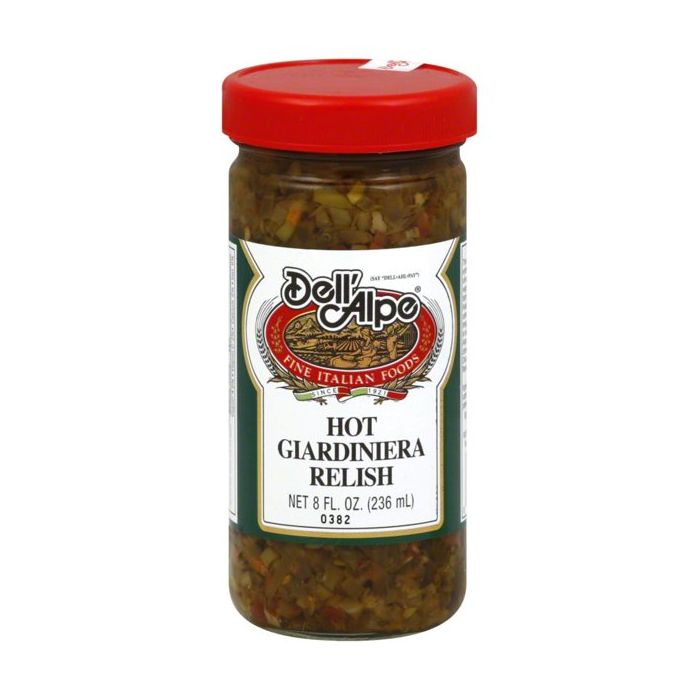 DELL ALPE: Hot Giardiniera Relish, 8 oz