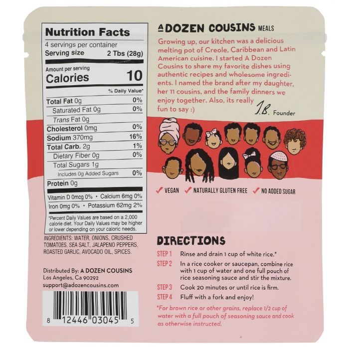 A DOZEN COUSINS: Mexican Red Rice Seasoning Sauce, 4 oz