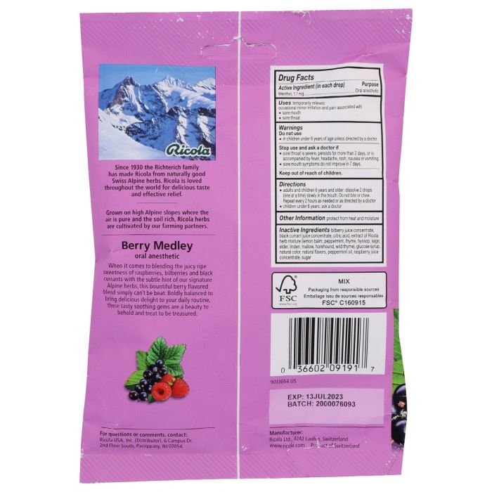 RICOLA: Berry Medley, 19 pc