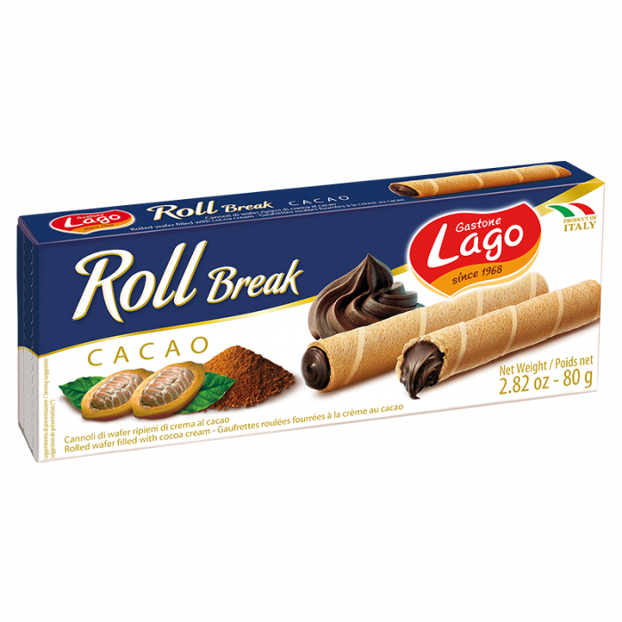 GASTONE LAGO: Cacao Rolled Wafers, 2.82 oz