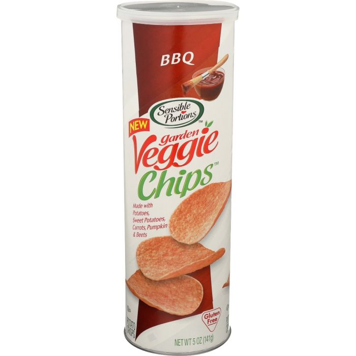 SENSIBLE PORTIONS: Bbq Garden Veggie Chips Canister, 5 oz