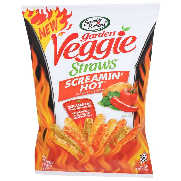 SENSIBLE PORTIONS: Veggie Straws Screamin Hot, 6 oz