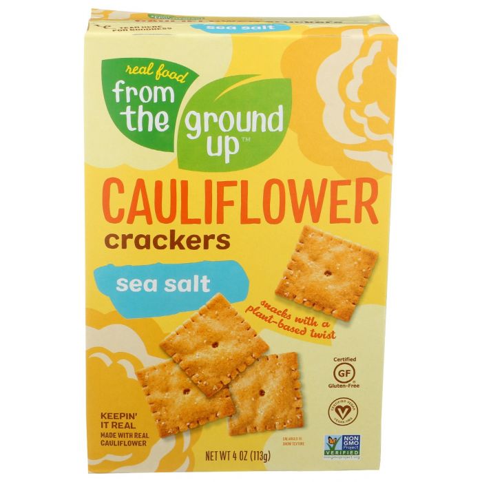 FROM THE GROUND UP: Sea Salt Cauliflower Crackers, 4 oz