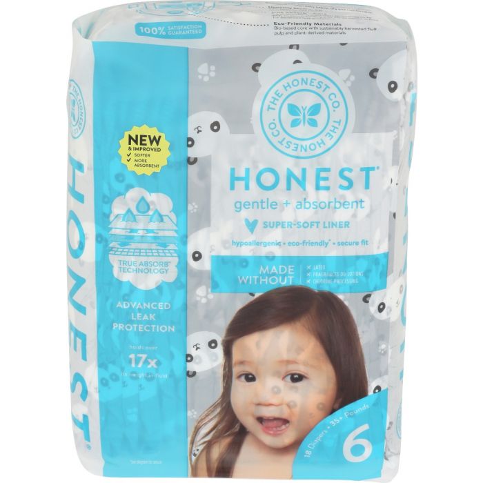 THE HONEST COMPANY: Diaper Pandas Size 6, 18 pk