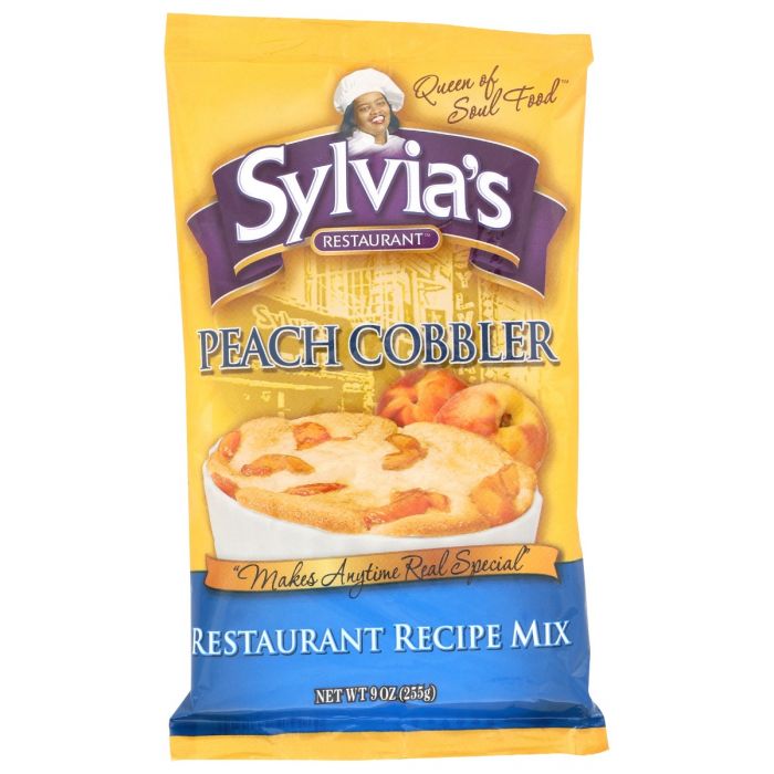 SYLVIAS: Peach Cobbler Mix, 9 oz