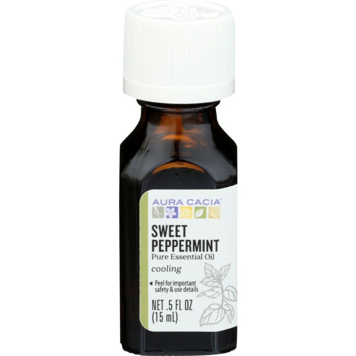 AURA CACIA: Sweet Peppermint Essential Oil, 0.5 oz