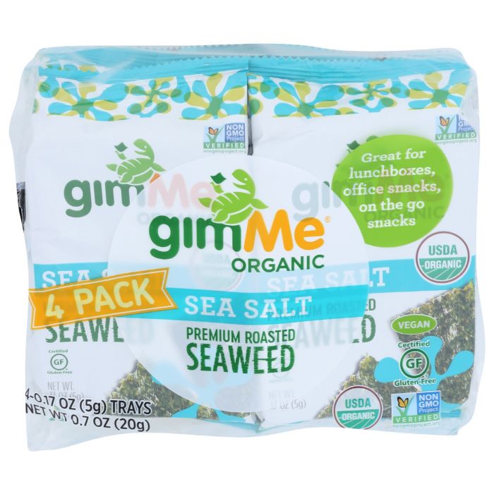 GIMME: Premium Organic Seaweed Sea Salt 4Pack, 0.7 oz