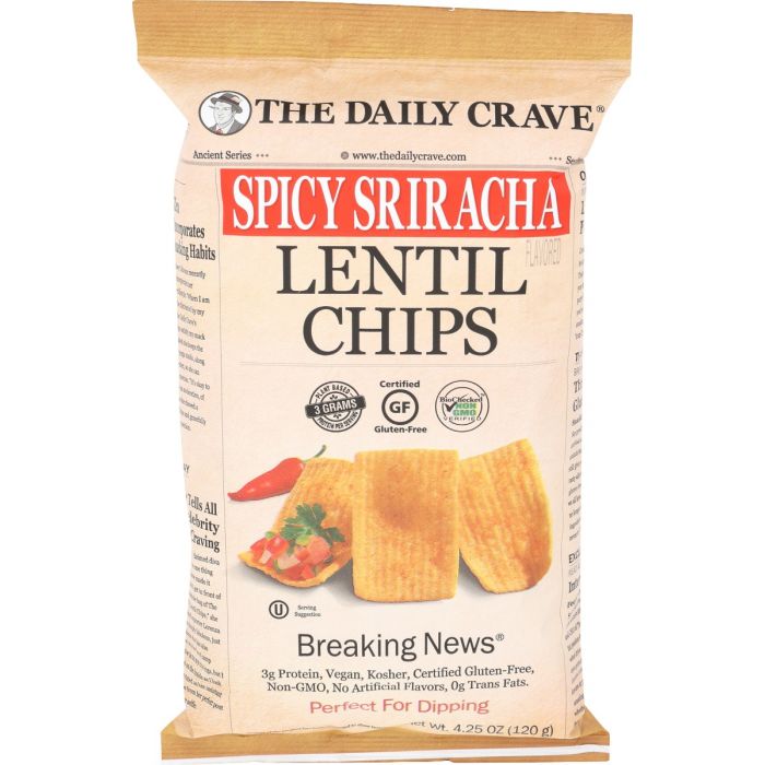 THE DAILY CRAVE: Lentil Chips Spicy Sriracha, 4.25 oz