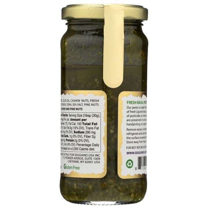 SEGGIANO: Fresh Basil Pesto, 7.1 oz