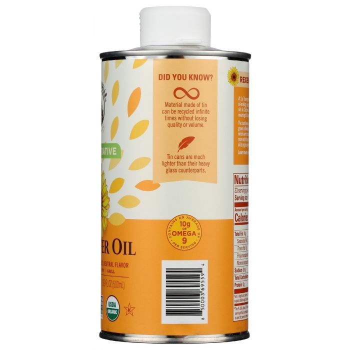 LA TOURANGELLE: Organic Regenerative Sunflower Oil, 500 ml