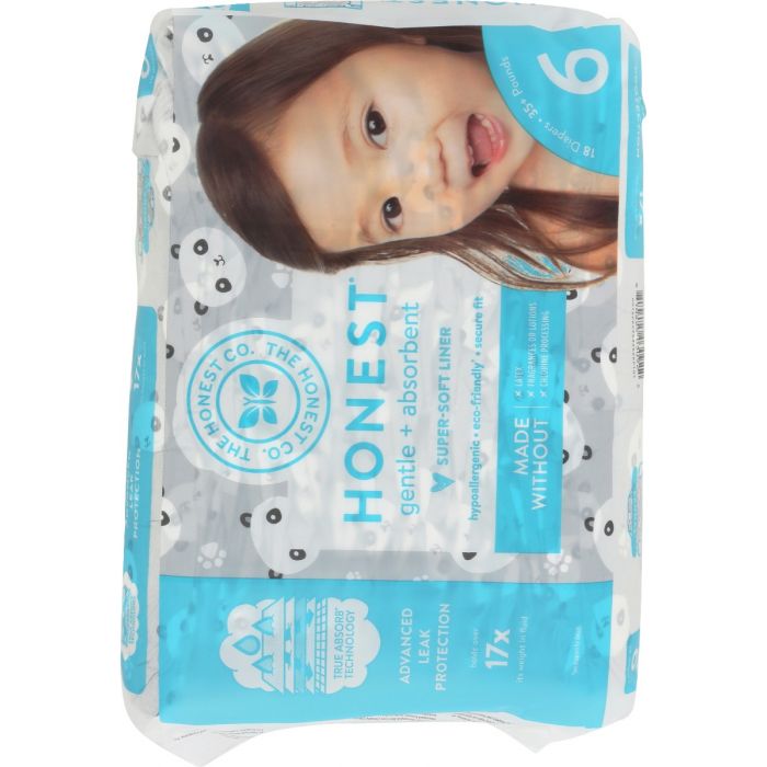 THE HONEST COMPANY: Diaper Pandas Size 6, 18 pk