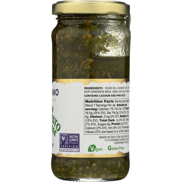 SEGGIANO: Fresh Basil Pesto, 7.1 oz