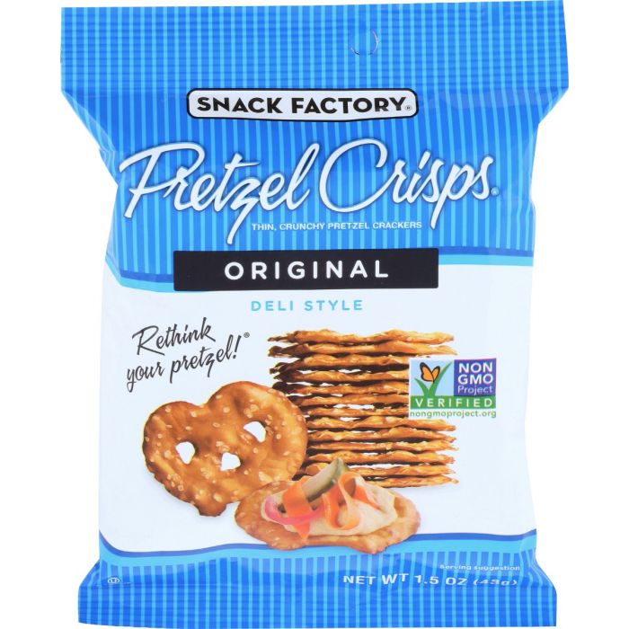 SNACK FACTORY: Original Pretzel Crisps, 1.5 oz