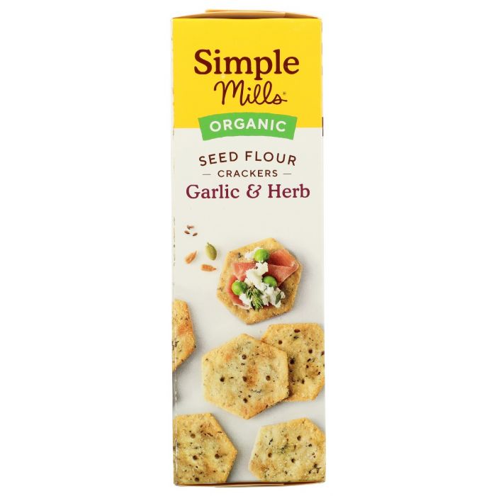 SIMPLE MILLS: Cracker Seed Garlic Herb, 4.25 oz