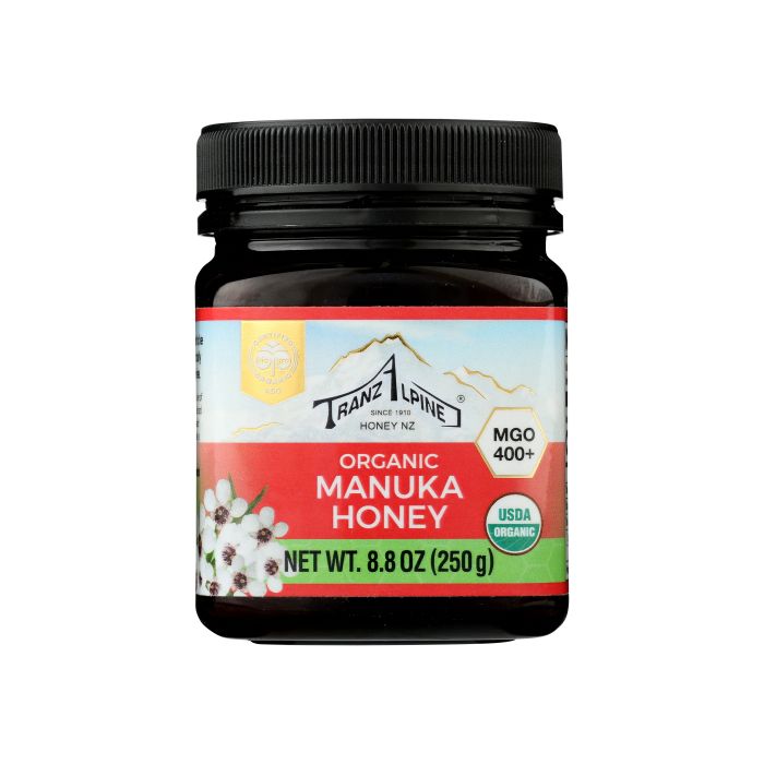 TRANZALPINE: Organic Manuka Honey MGO 400+, 8.8 oz