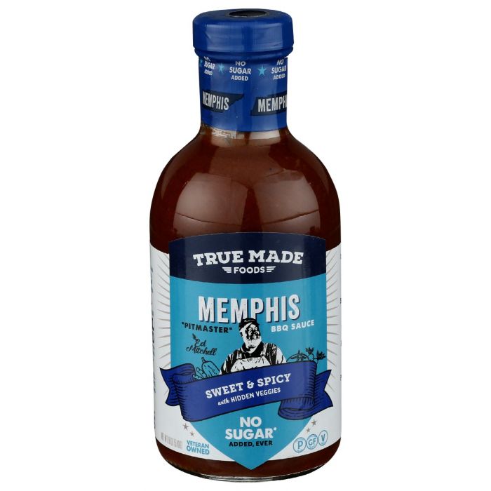 TRUE FOODS: Sauce Bbq Memphis No Sugar, 18 oz