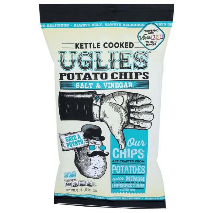 UGLIES: Salt And Vinegar Potato Chips, 6 oz