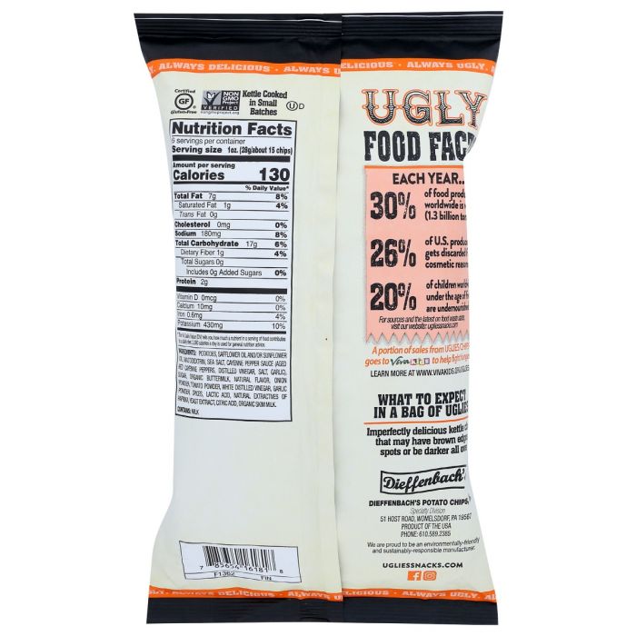 UGLIES: Buffalo Ranch Potato Chips, 6 oz