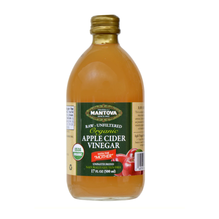 MANTOVA: Organic Unfiltered Apple Cider Vinegar, 17 oz