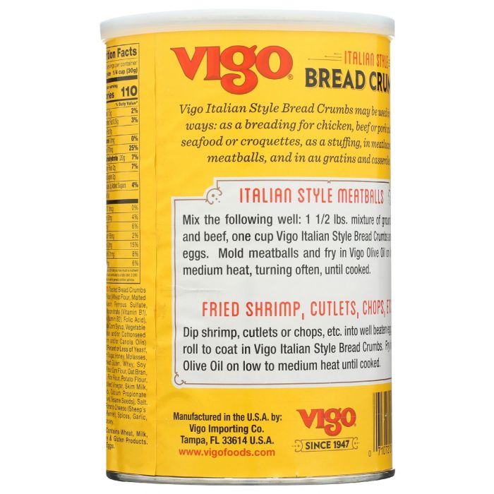 VIGO: Seasoned Italian Style Bread Crumbs, 16 oz