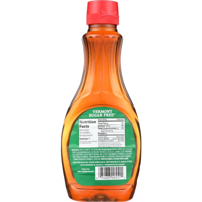 MAPLE GROVE: Syrup Sf Vermont Pncake, 12 oz