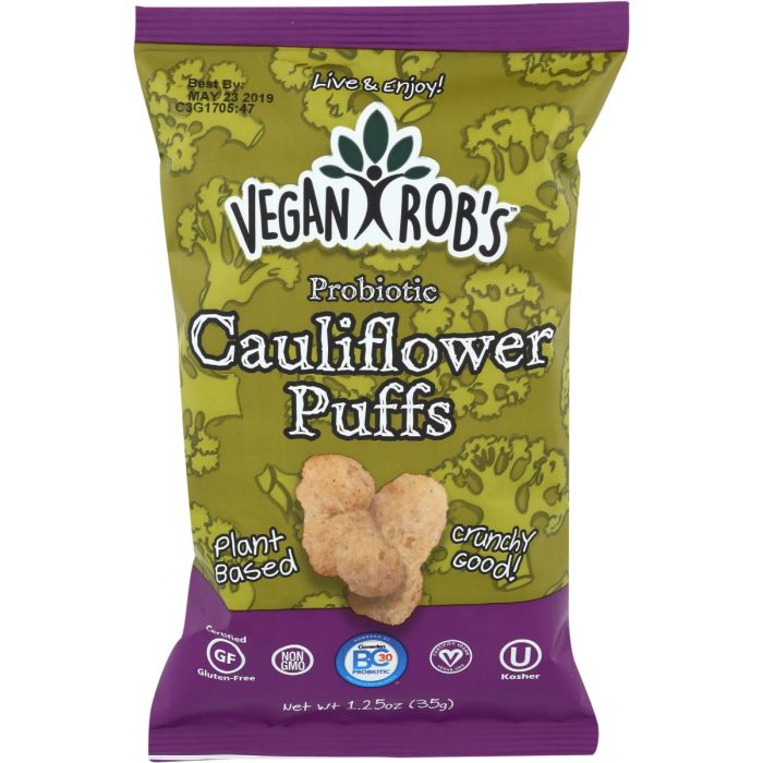 VEGANROBS: Probiotic Cauliflower Puffs, 1.25 oz