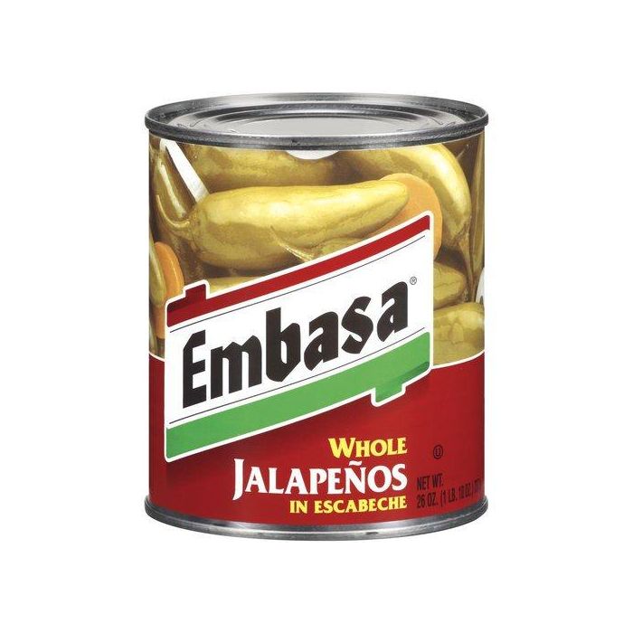 EMBASA: Whole Jalapeno Peppers In Escabeche, 26 oz