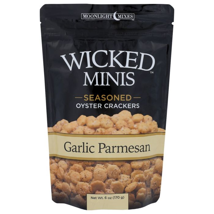 WICKED MIX: Garlic Parmesan Seasoned Oyster Crackers, 6 oz