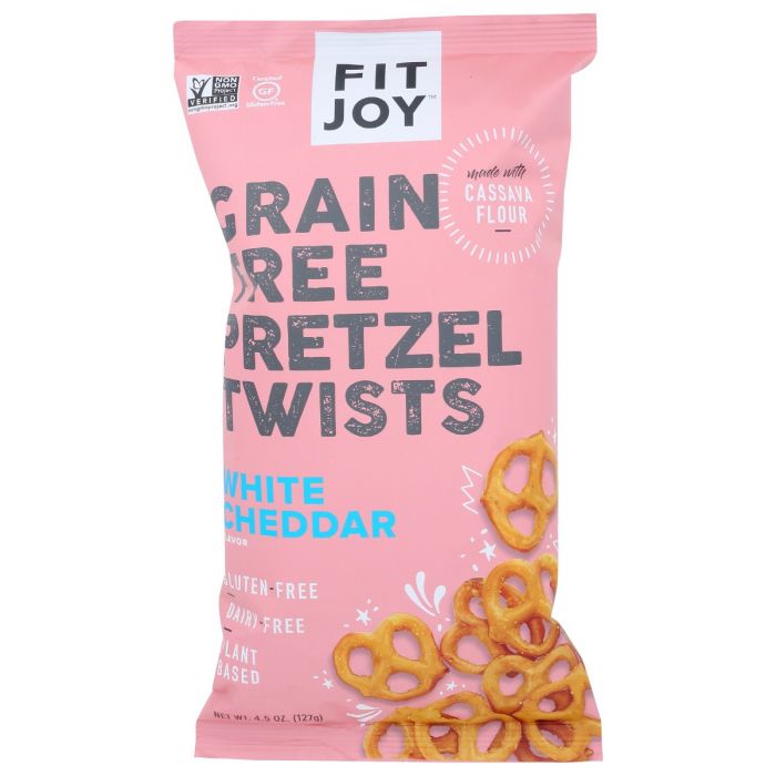 FITJOY: Vegan White Cheddar Pretzel Twists, 4.5 oz