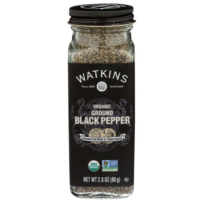 WATKINS: Organic Ground Black Pepper, 2.8 oz