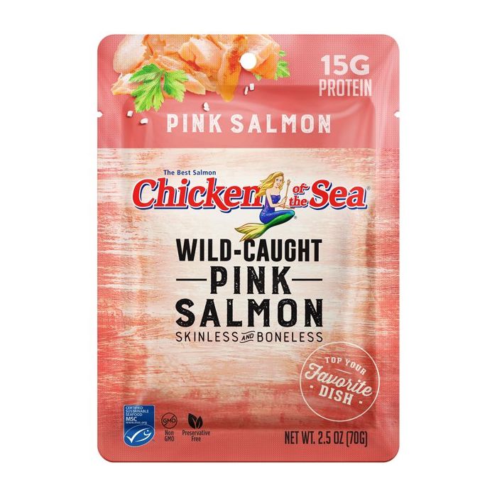 CHICKEN OF THE SEA: Wild Caught Pink Salmon Skinless And Boneless, 2.5 oz