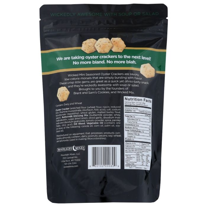 WICKED MIX: Garden Dill Seasoned Oyster Crackers, 6 oz