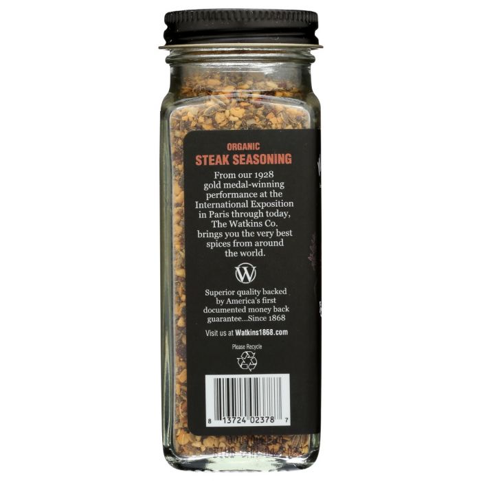 WATKINS: Organic Steak Seasoning, 3.3 oz