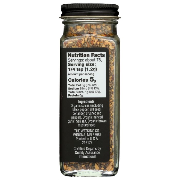 WATKINS: Organic Steak Seasoning, 3.3 oz