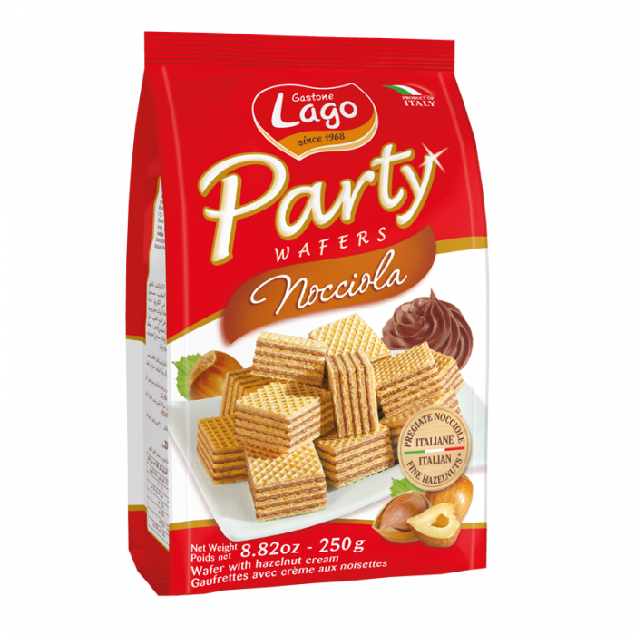 GASTONE LAGO: Hazelnut Wafers Party Bag, 8.82 oz