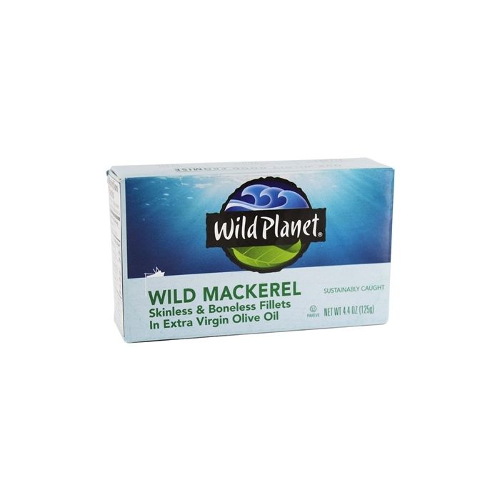 WILD PLANET: Mackerel Wild Fillet in Extra Virgin Olive Oil, 4.4 oz